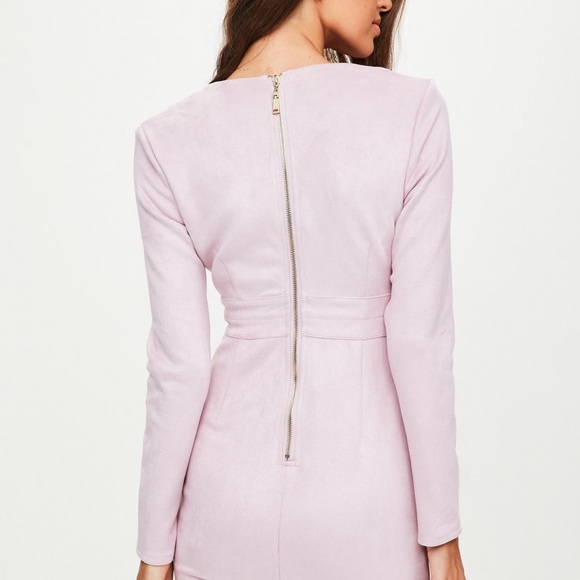 🔥 BNWT🔥 Peace + Love Suede Lilac Bodycon Lace up - Picture 4 of 5